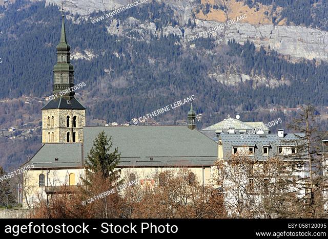 Church of Saint-Gervais-et-Protais. French Alps. Saint-Gervais-les-Bains. Haute-Savoie. Auvergne Rhône-Alpes. France. Europe