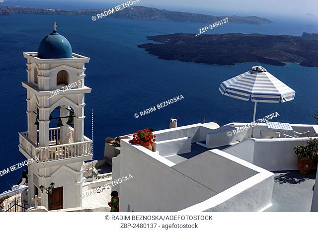Anastasi Church at Imerovigli, Santorini, Cyclades, Greek Islands, Greece, EU, Europe