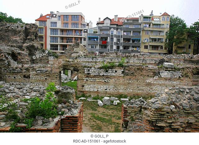 Ruins of roman thermal spa Varna Bulgaria Rimski Termi