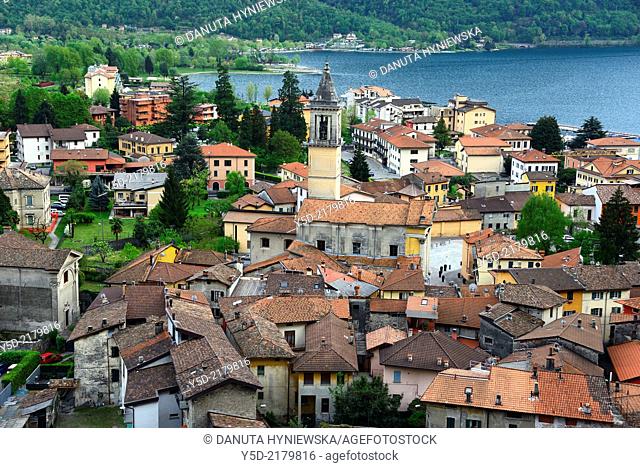 Porlezza town on Lake Lugano, Province of Como, Lombardy, Italy
