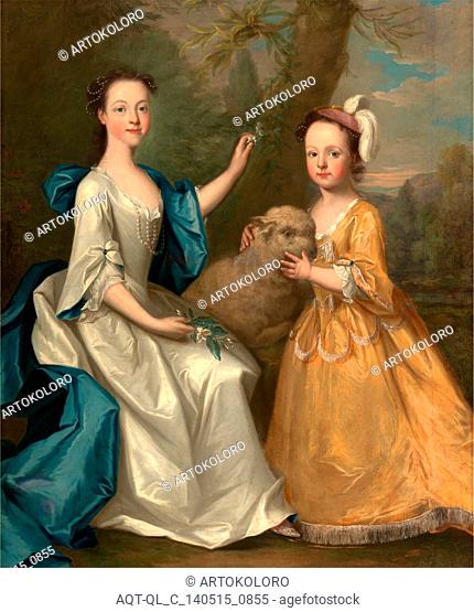 Young Women with a Lamb, Thomas Hudson, 1701-1779, British