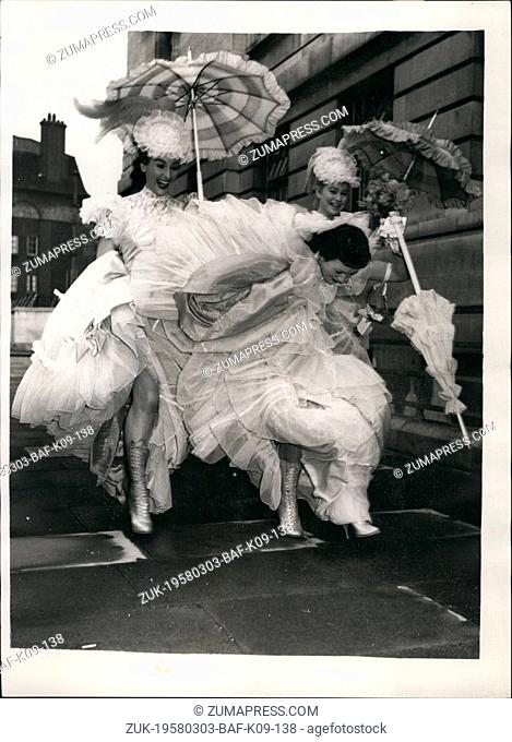 Mar. 03, 1958 - Latin Quarter Showgirl Weds: 21-year old showgirl at Latin quarter, the Wardour-street night spot - Kim Leopod