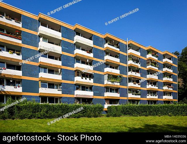 wetter on the ruhr, north rhine-westphalia, germany - block of flats, tenement house, rental apartments