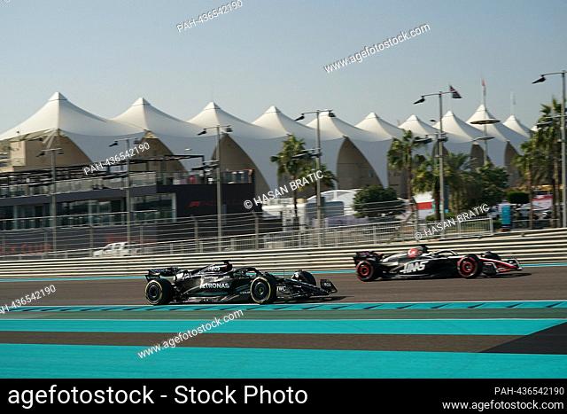 November 28th, 2023, Yas Marina Circuit, Abu Dhabi, Formula 1 Abu Dhabi Test 2023, in the picture Frederik Vesti (DNK), Mercedes-AMG Petronas F1 Team