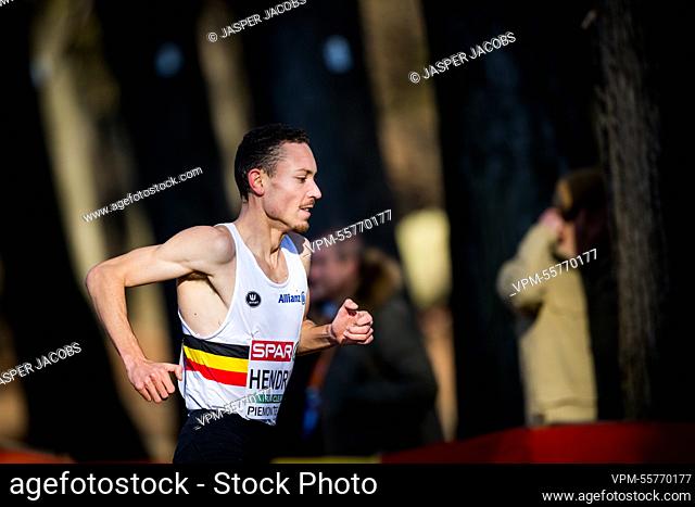 Belgian Robin Hendrix pictured in action during the men's race at the European Cross Country Championships, in Piemonte, Italy, Sunday 11 December 2022