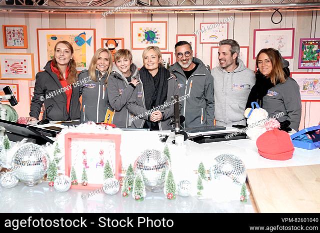 Cathy Immelen, Anne-Laure Macq, Fanny Jandrain, Ophelie Fontana, Wallid and Adrien Devyver pictured during a press moment ahead of the launch of the 11th...