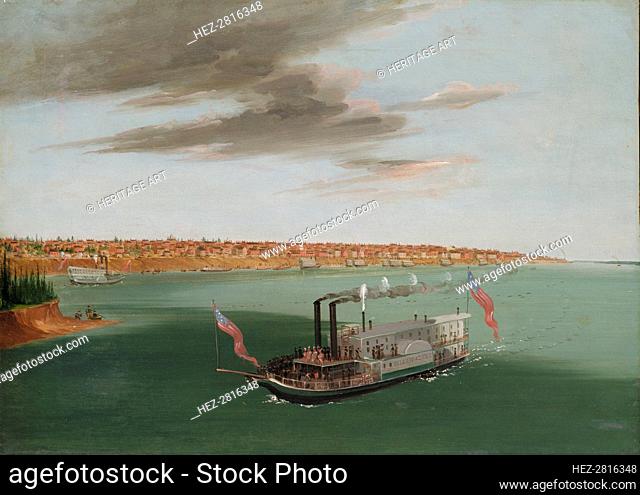 St. Louis from the River Below, 1832-1833. Creator: George Catlin