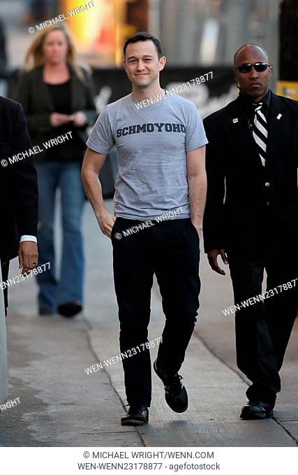 Joseph Gordon Levitt seen arriving at the ABC studios for Jimmy Kimmel Live Featuring: Joseph Gordon-Levitt Where: Los Angeles, California