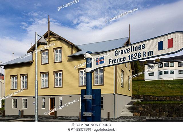 THE FRENCH MUSEUM OF FASKRUDSFJORDUR, A TOWN TWINNED WITH THE TOWN OF GRAVELINES IN FRANCE, ALL THE STREET NAMES HAVE BEEN TRANSLATED INTO FRENCH