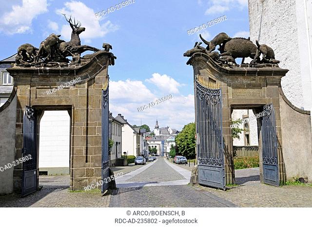 Hirschberg gate, historical city gate, Arnsberg, Sauerland, North Rhine-Westphalia, Germany / Hirschberger Tor