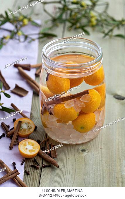 Kumquats preserved in alcohol