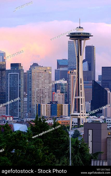 Space Needle Tower in Seattle, Washington