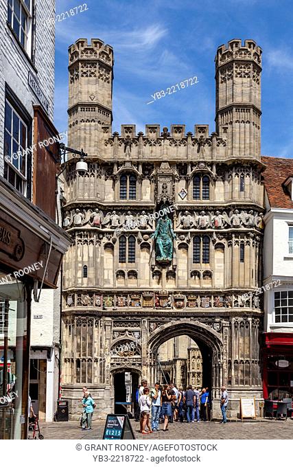 Christ Church Gate, Canterbury, Kent, UK
