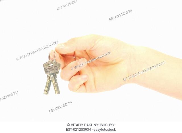 hand holds a key