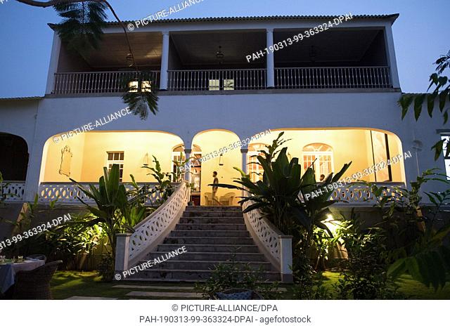 18 February 2019, São Tomé and Príncipe, Bom Bom: The Roca Sundy Hotel of the HBD Group (Here Be Dragons) on the Roca Sundy estate