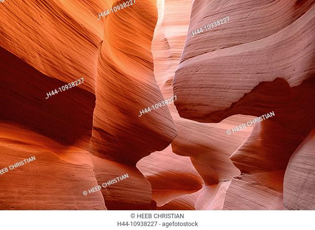 USA, United States, America, Arizona, Page, North America, Southwest, Arizona, Antelope Canyon, Slot, Navajo, natural, erosion, sandstone, slick, rock