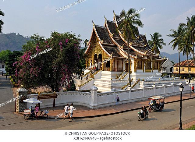 Haw Pha Bang temple built on the grounds of the Royal Palace Museum to enshrine the Phra Bang Buddha, the most highly reverred Buddha image in the country
