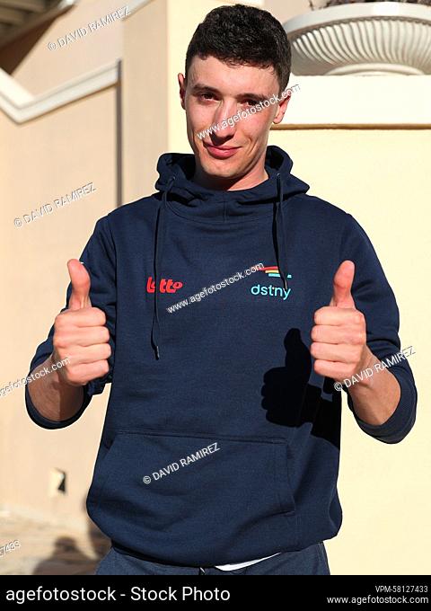 Belgian Sylvain Moniquet of Lotto-Dstny pictured during the media day of Lotto Dstny cycling team in Denia, AB Spain, Friday 13 January 2023