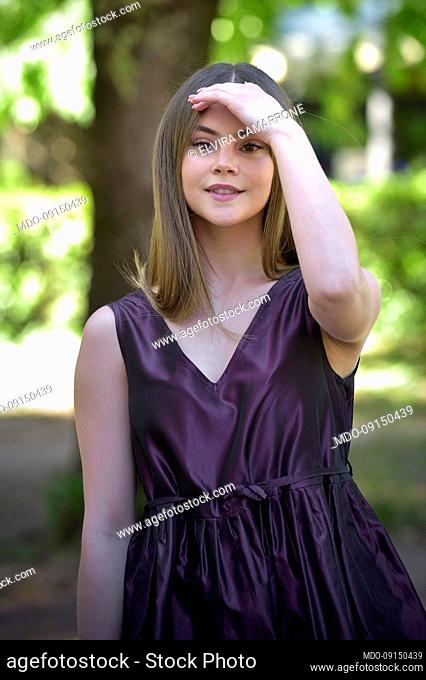Italian actress Elvira Camarrone attends the photocall of the movie Involontaria Off - L'Esame. Rome (Italy), May 12th, 2022