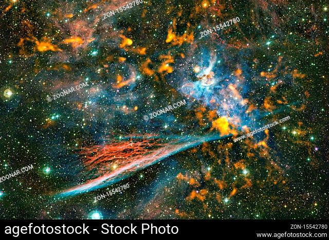 Deep space. Awesome science fiction render. Elements of this image furnished by NASA