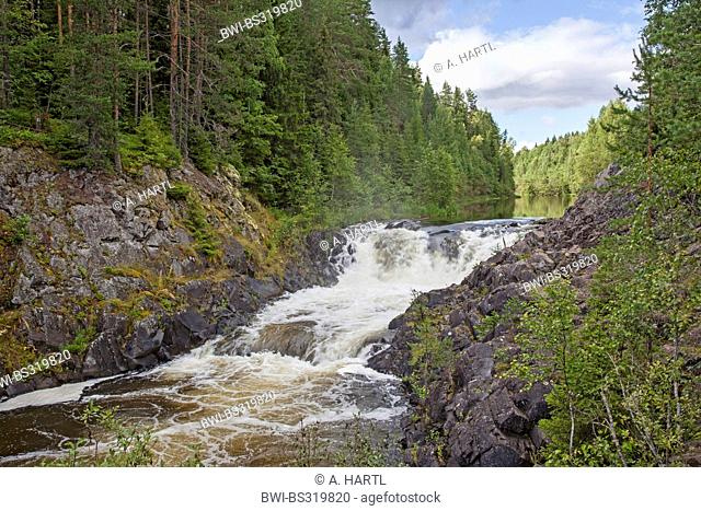 Kivach Waterfall on river Suna, Russia, Karelien, Petrozavodsk