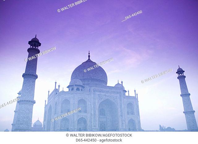 Taj Mahal. Dawn with Fog. Agra. Uttar Pradesh. India