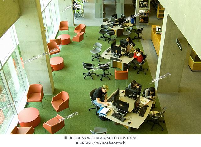 students study at Langara College, Vancouver, BC, Canada