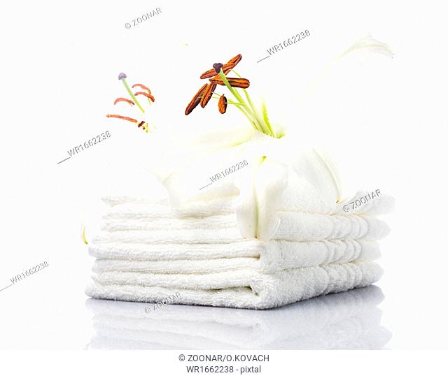 White spa towels