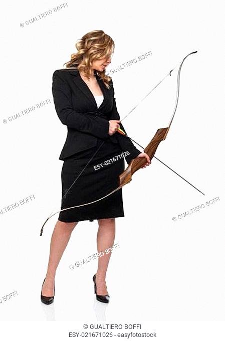 businesswoman with bow