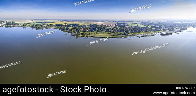Lake Duemmer east shore, aerial view, Lembruch, Lower Saxony