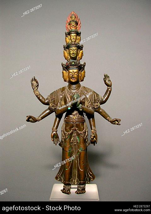 Eleven-Headed Bodhisattva Avalokiteshvara, 17th/18th century. Creator: Unknown