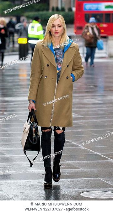 Fearne Cotton arriving at the BBC studios in Portland Place to host her morning Live Lounge show on BBC Radio 1 Featuring: Fearne Cotton Where: London