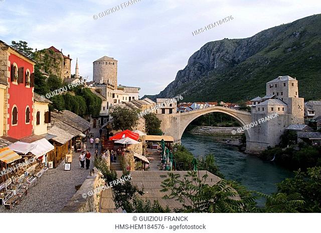 Bosnia and Herzegovina, Mostar, listed as World Heritage by UNESCO, Old Bridge Stari most