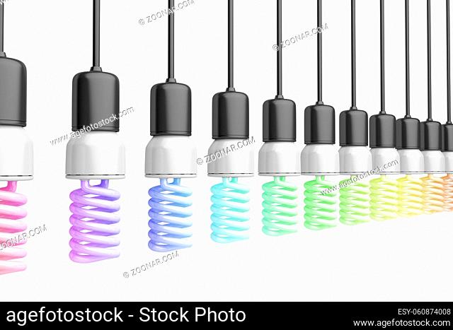 Light bulbs with different colors