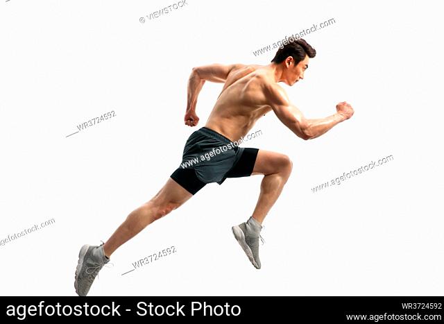 Running track and field athlete