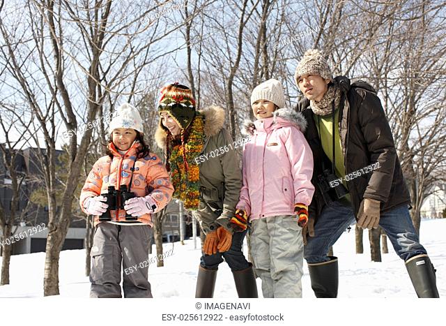 Family taking a walk