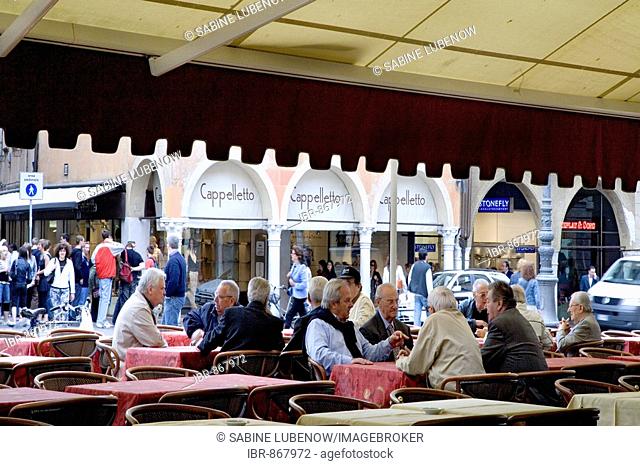 Café on Piazza dei Signori Square, Treviso, Veneto, Italy, Europe
