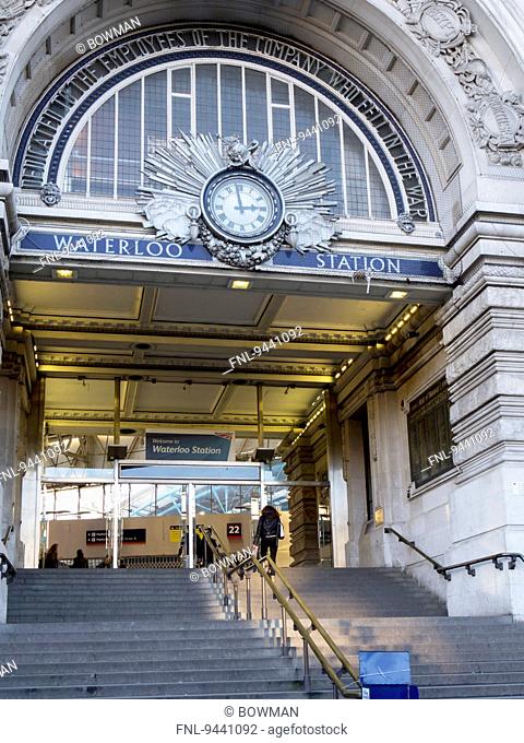 Waterloo Station entrance, London, UK