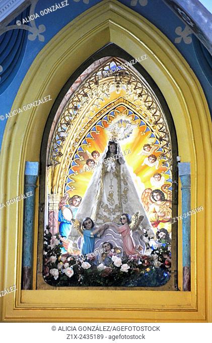 Detail Virgen del Valle in church maragarita island Venezuela
