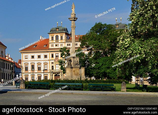 The Tuscany Palace on Hradcany Square in Prague, Czech Republic, pictured on June 11, 2021. (CTK Photo/Petr Malina)