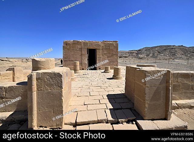 Illustration picture shows the Temple of Amenhotep III during a visit to the archeological site of El Kab, on the second day of a royal visit to Egypt