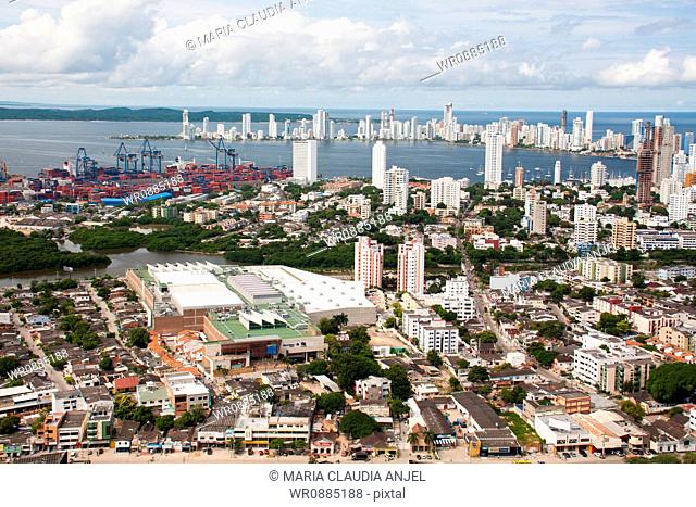 Panoramic of the City Cartagena, Bolivar, Colombia