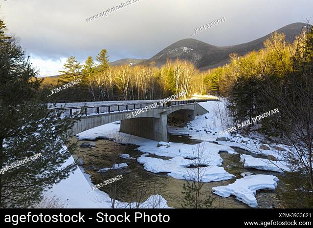 Street bridge, which crosses the East Branch of the Pemigewasset River along the Kancamagus Scenic Byway (Route 112) in Lincoln