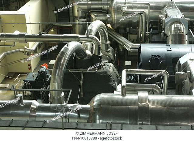 Leibstadt, atomic plant, nuclear power station, inside, check, industry, technology, technics, pipes, managements, ene