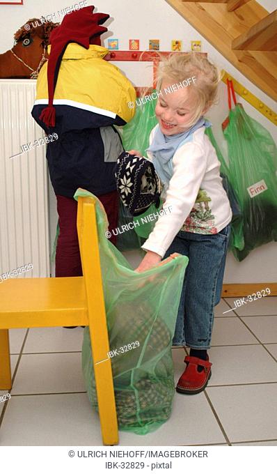 Child in the kindergarten protection from lice