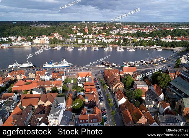 Aerial photos of Flensburg, Baltic Sea, Germany