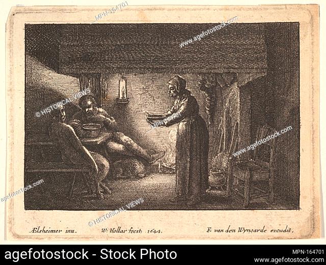 The satyr and the peasant. Etcher: Wenceslaus Hollar (Bohemian, Prague 1607-1677 London); Artist: After Adam Elsheimer (German
