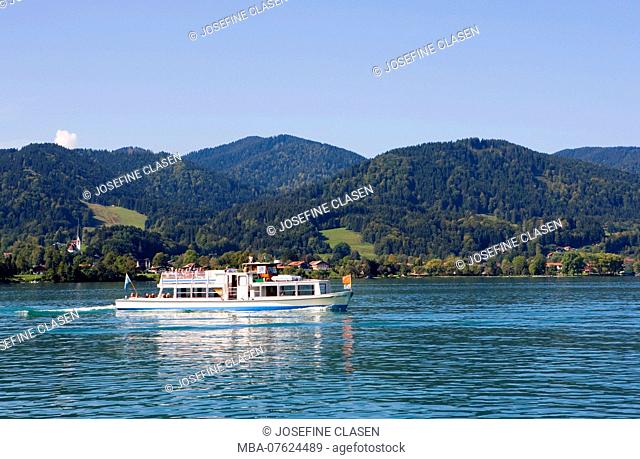 Tegernsee in the Bavarian Alps, excursion boat