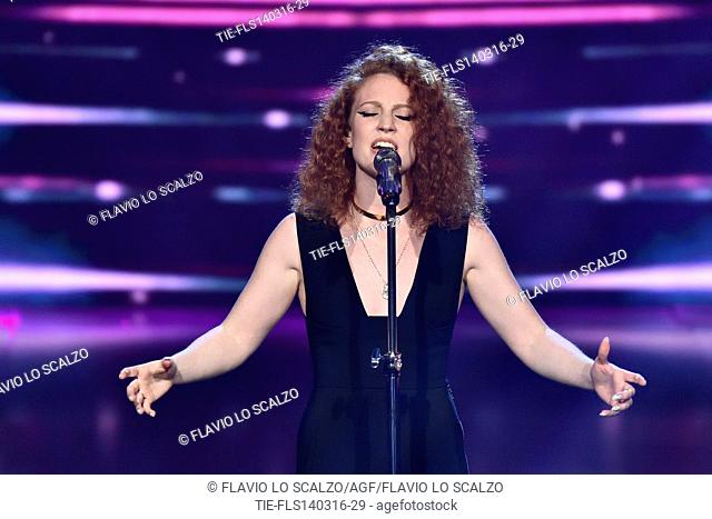 The singer Jess Glynne at the Raitre TV show Che Tempo Che Fa. Milan. Italy. 13/03/2016