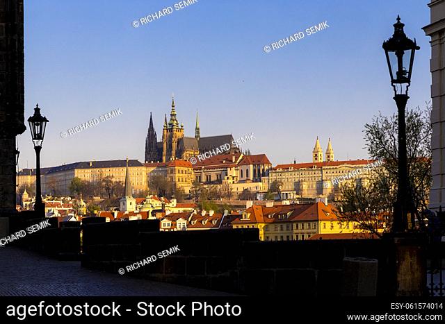 cityscape of Hradcany with Prague Castle, Czech Republic